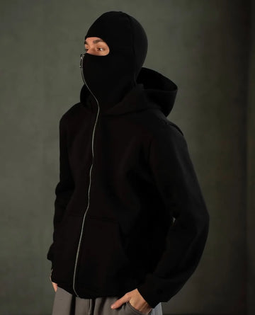Balaclava Hoodie with Built-In Face Mask