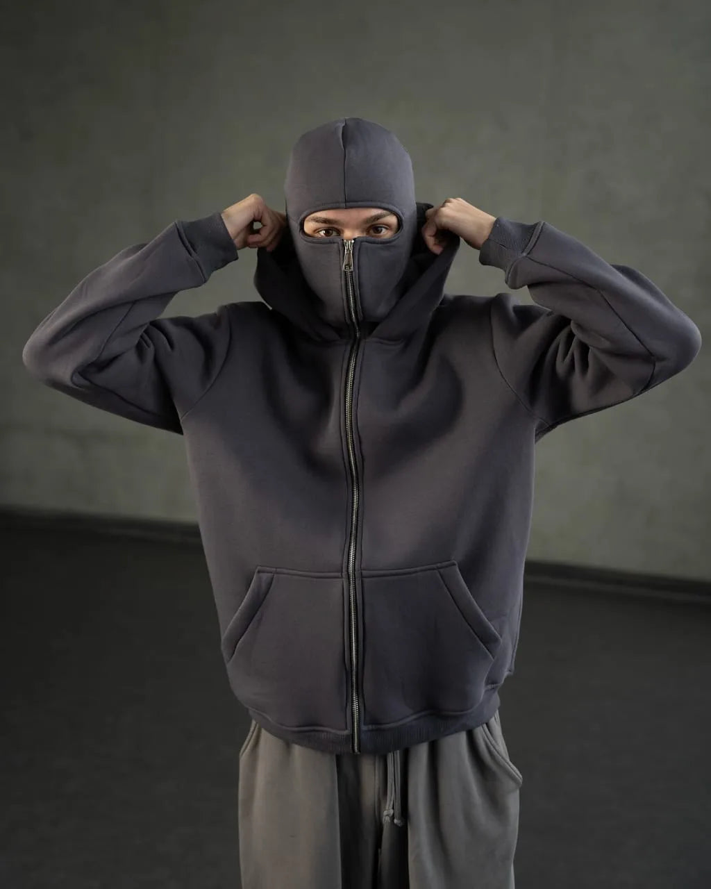 Balaclava Hoodie with Built-In Face Mask
