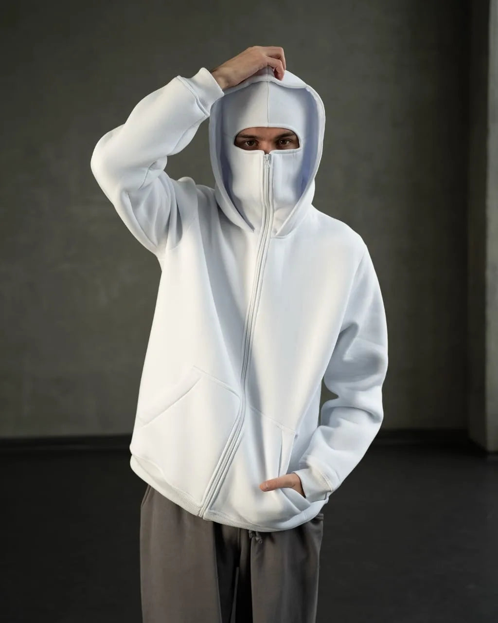 Balaclava Hoodie with Built-In Face Mask