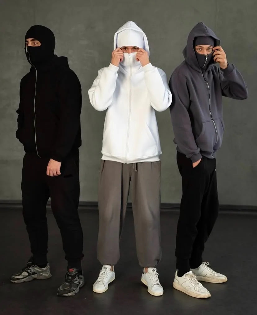 Balaclava Hoodie with Built-In Face Mask